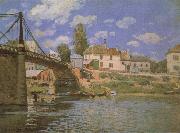 Alfred Sisley The Bridge at Villeneuve-la-Garenne oil painting